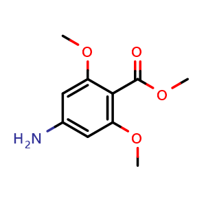 Chemical structure of Methyl 4-amino-2,6-dimethoxybenzoate , CAS 3956-34-1, AChemBlock W168207
