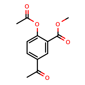 Chemical structure of Methyl 2-acetoxy-5-acetylbenzoate , CAS 61414-18-4, AChemBlock W168216