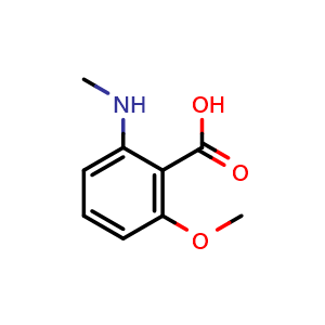 Chemical structure of 2-Methylamino-6-methoxybenzoic acid , CAS 254964-68-6, AChemBlock W168251