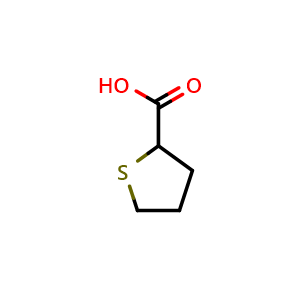 Chemical structure of thiolane-2-carboxylic acid , CAS 19418-11-2, AChemBlock W168278