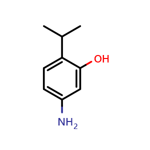Chemical structure of 5-Amino-2-(1-methylethyl)phenol , CAS 850085-99-3, AChemBlock W168296