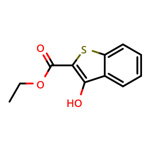 Chemical structure of Ethyl 3-hydroxybenzo[b]thiophene-2-carboxylate , CAS 5556-20-7, AChemBlock W168306
