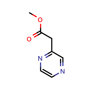 Chemical structure of Methyl 2-pyrazineacetate , CAS 370562-35-9, AChemBlock W168316