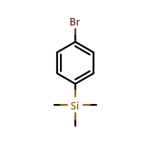 Chemical structure of 1-Bromo-4-(trimethylsilyl)benzene , CAS 6999-03-7, AChemBlock W168334