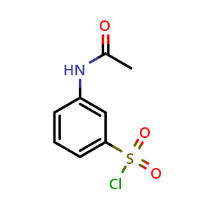 Chemical structure of 3-Acetamidobenzenesulfonyl chloride , CAS 23905-46-6, AChemBlock W168338