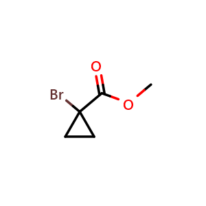 Chemical structure of Methyl 1-Bromocyclopropanecarboxylate , CAS 96999-01-8, AChemBlock W168340