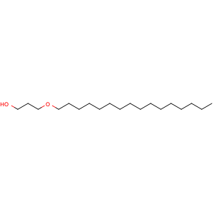 Chemical structure of 3-(Hexadecyloxy)propan-1-ol , CAS 23377-40-4, AChemBlock W168344