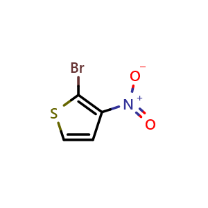 Chemical structure of 2-Bromo-3-nitrothiophene , CAS 2161-96-8, AChemBlock W168356