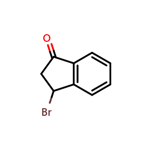 Chemical structure of 3-Bromo-1-indanone , CAS 40774-41-2, AChemBlock W168363