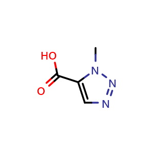 Chemical structure of 1-Methyl-1H-1,2,3-triazole-5-carboxylic acid , CAS 716361-91-0, AChemBlock W168373