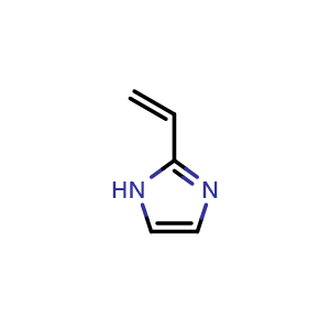 Chemical structure of 2-Vinyl-1H-imidazole , CAS 43129-93-7, AChemBlock W168389