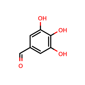 Chemical structure of 3,4,5-Trihydroxybenzaldehyde , CAS 13677-79-7, AChemBlock W168391
