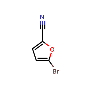 Chemical structure of 5-Bromofuran-2-carbonitrile , CAS 4915-06-4, AChemBlock W168402