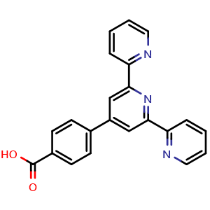 Chemical structure of 4-([2,2':6',2''-Terpyridin]-4'-yl)benzoic acid , CAS 158014-74-5, AChemBlock W168419