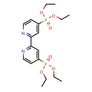 Chemical structure of Tetraethyl 2,2'-bipyridine-4,4'-bisphosphonate , CAS 174397-53-6, AChemBlock W168422