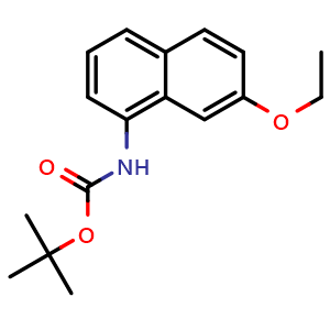 Chemical structure of tert-Butyl 7-ethoxynaphthalen-1-ylcarbamate , CAS 624729-63-1, AChemBlock W168456