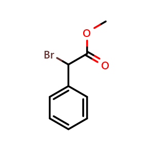 Chemical structure of Methyl 2-bromo-2-phenylacetate , CAS 3042-81-7, AChemBlock W168457