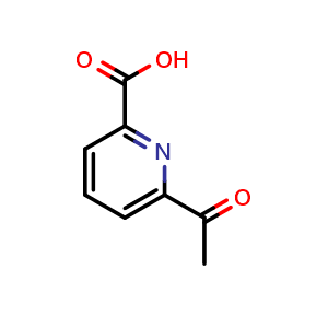 Chemical structure of 6-Acetylpicolinic acid , CAS 122637-39-2, AChemBlock W168497