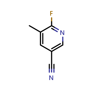 Chemical structure of 5-Cyano-2-fluoro-3-methylpyridine , CAS 261625-67-6, AChemBlock W168589