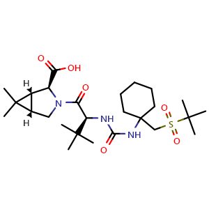 (1R,2S,5S)-3-((S)-2-(3-(1-(tert-butylsulfonylmethyl)cyclohexyl)ureido)-3,3-dimethylbutanoyl)-6,6-dimethyl-3-azabicyclo[3 1 0]hexane-2-carboxylic acid