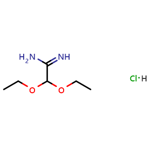 Chemical structure of 2,2-Diethoxyacetamidine Hydrochloride , CAS 203054-46-0, AChemBlock W168604