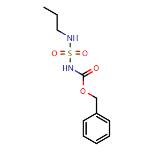 Chemical structure of Benzyl [(propylamino)sulfonyl]carbamate , CAS 92577-65-6, AChemBlock W168617