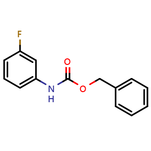 Chemical structure of Benzyl (3-fluorophenyl)carbamate , CAS 149524-47-0, AChemBlock W168618