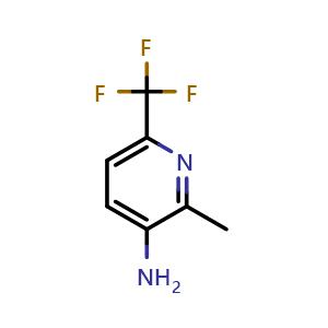 Chemical structure of 3-Amino-2-methyl-6-(trifluoromethyl)pyridine , CAS 383907-17-3, AChemBlock W168623