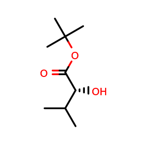 Chemical structure of tert-Butyl (R)-2-hydroxy-3-methylbutyrate , CAS 4216-96-0, AChemBlock W168637
