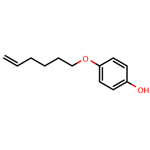 Chemical structure of 6-(4'-Hydroxyphenoxy)-1-hexene , CAS 85234-58-8, AChemBlock W168639