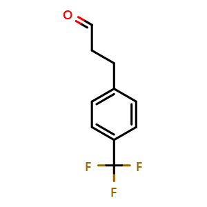 Chemical structure of 3-(4-(Trifluoromethyl)phenyl)propanal , CAS 166947-09-7, AChemBlock W168657