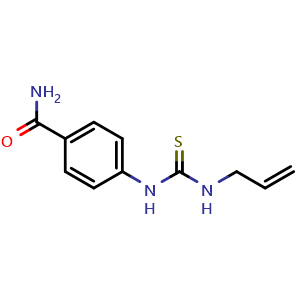 Chemical structure of 1-Allyl-3-(4-carbamoylphenyl)thiourea , CAS 437750-61-3, AChemBlock W168664