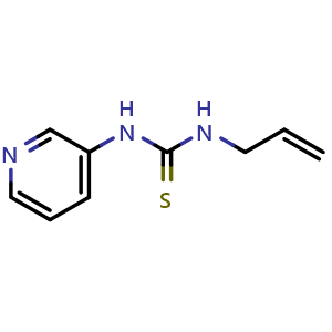 Chemical structure of 1-Allyl-3-(pyridin-3-yl)thiourea , CAS 24775-43-7, AChemBlock W168668