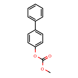 Chemical structure of 4-Biphenylyl methyl carbonate , CAS 17175-08-5, AChemBlock W168679