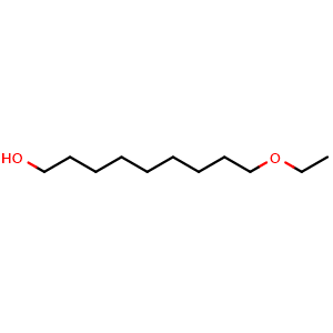 Chemical structure of 9-Ethoxynonan-1-ol , CAS 51309-03-6, AChemBlock W168682