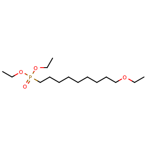 Chemical structure of Diethyl 9-ethoxynonylphosphonate , CAS 1052137-31-1, AChemBlock W168685