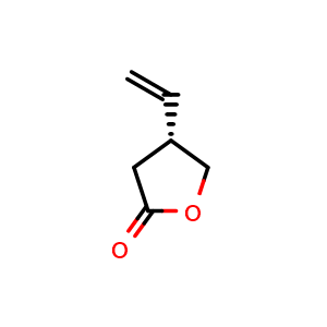 Chemical structure of (R)-4-vinyl-dihydrofuran-2(3H)-one , CAS 121959-61-3, AChemBlock W168698