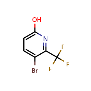 Chemical structure of 3-Bromo-6-hydroxy-2-(trifluoromethyl)pyridine , CAS 1214383-87-5, AChemBlock W168720