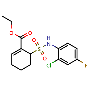 Ethyl 6-(N-(2-chloro-4-fluorophenyl)sulfamoyl)cyclohex-1-enecarboxylate