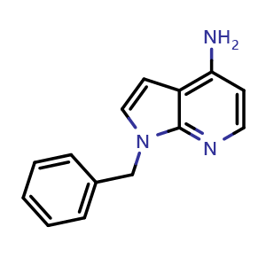 Chemical structure of 1-Benzyl-1H-pyrrolo[2,3-b]pyridin-4-amine , CAS 152955-55-0, AChemBlock W168783