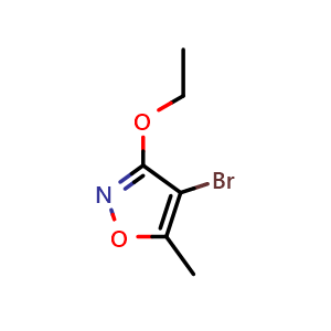 Chemical structure of 4-Bromo-3-ethoxy-5-methylisoxazole , CAS 169310-98-9, AChemBlock W168789
