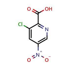 Chemical structure of 3-Chloro-5-nitropicolinic acid , CAS 141238-23-5, AChemBlock W168791