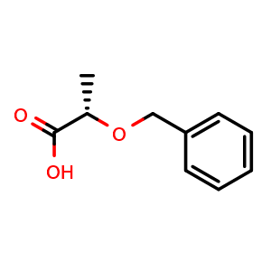 Chemical structure of (S)-2-(Benzyloxy)propanoic acid , CAS 33106-32-0, AChemBlock W168799