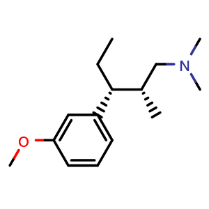 Chemical structure of (2R,3R)-3-(3-Methoxyphenyl)-N,N,2-trimethylpentan-1-amine , CAS 175591-22-7, AChemBlock W168800