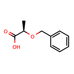 Chemical structure of (R)-2-(Benzyloxy)propanoic Acid , CAS 100836-85-9, AChemBlock W168802