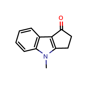 Chemical structure of 4-Methyl-2,3-dihydrocyclopenta[b]indol-1(4H)-one , CAS 50776-26-6, AChemBlock W168842