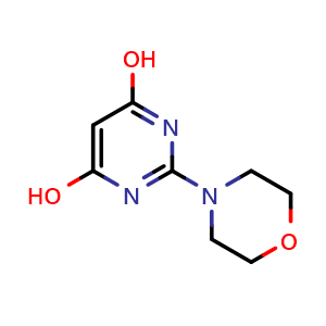 Chemical structure of 2-Morpholinopyrimidine-4,6-diol , CAS 24193-00-8, AChemBlock W168861