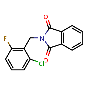 Chemical structure of 2-(2-Chloro-6-fluorobenzyl)isoindoline-1,3-dione , CAS 693798-03-7, AChemBlock W168880