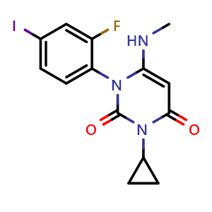 3-Cyclopropyl-1-(2-fluoro-4-iodophenyl)-6-(methylamino)pyrimidine-2,4(1H,3H)-dione