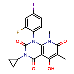 3-Cyclopropyl-1-(2-fluoro-4-iodophenyl)-5-hydroxy-6,8-dimethylpyrido[2,3-d]pyrimidine-2,4,7(1H,3H,8H)-trione